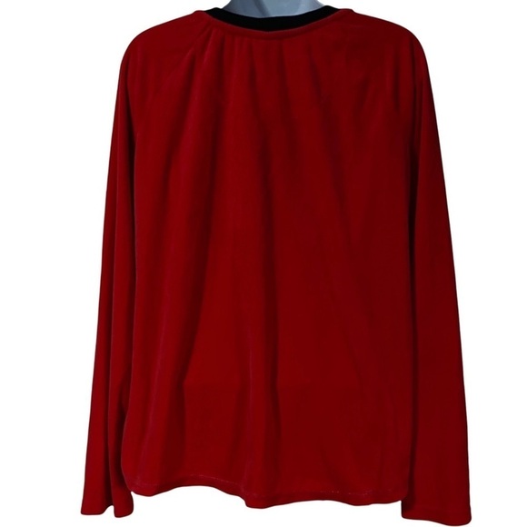 Disney Mickey Mouse Fleece Pajama Top Large 12-14 Lounge Sleepover - Picture 3 of 6